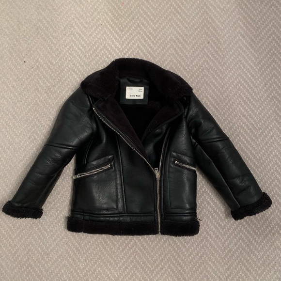 zara shearling moto jacket